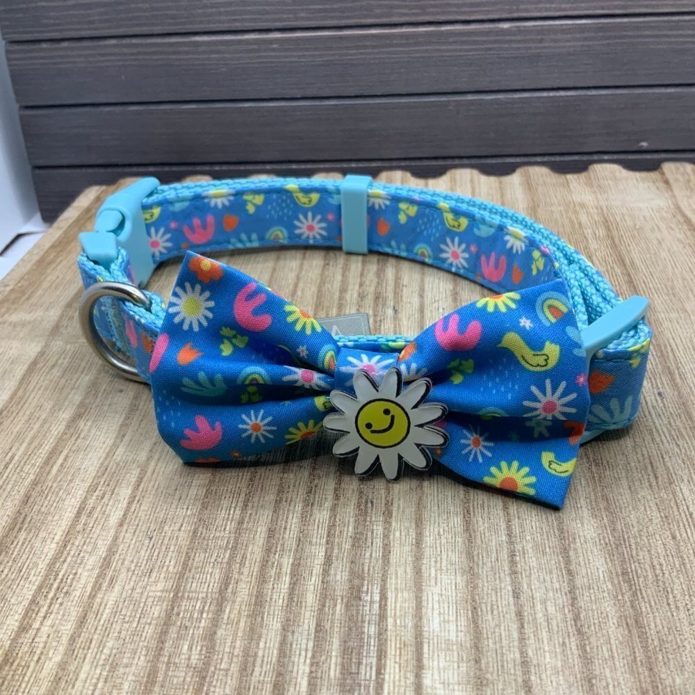 Top Paw NWOT Sunflower Bow Tie Adjustable Dog Collar - M
